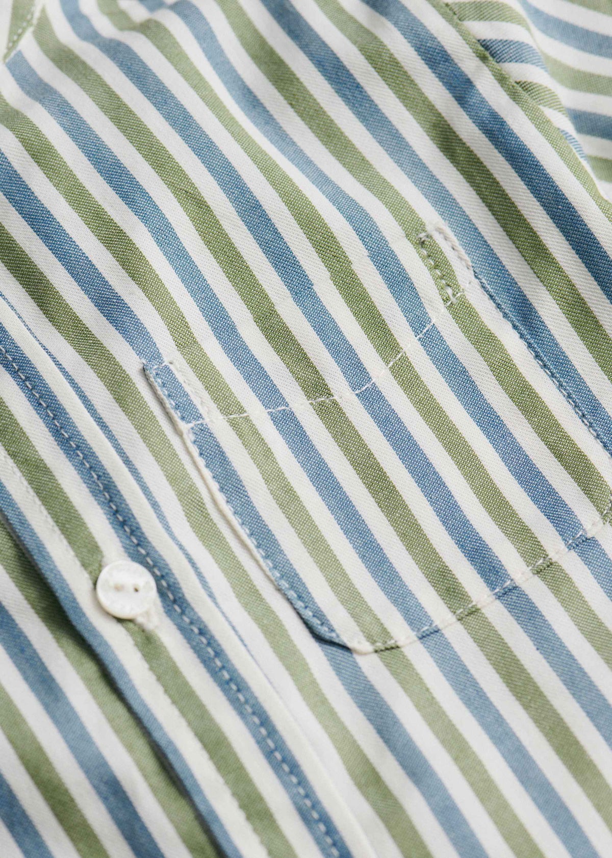 Chemise Benny - Rayure Kaki / Bleu