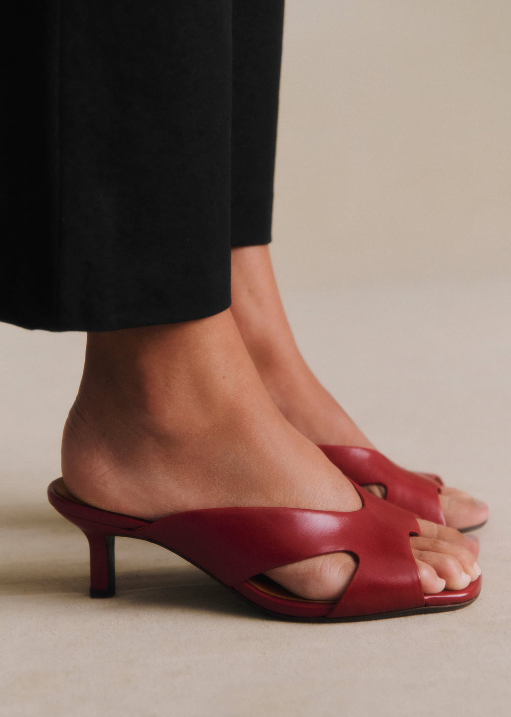 Mules Ingrid - Cerise Lisse