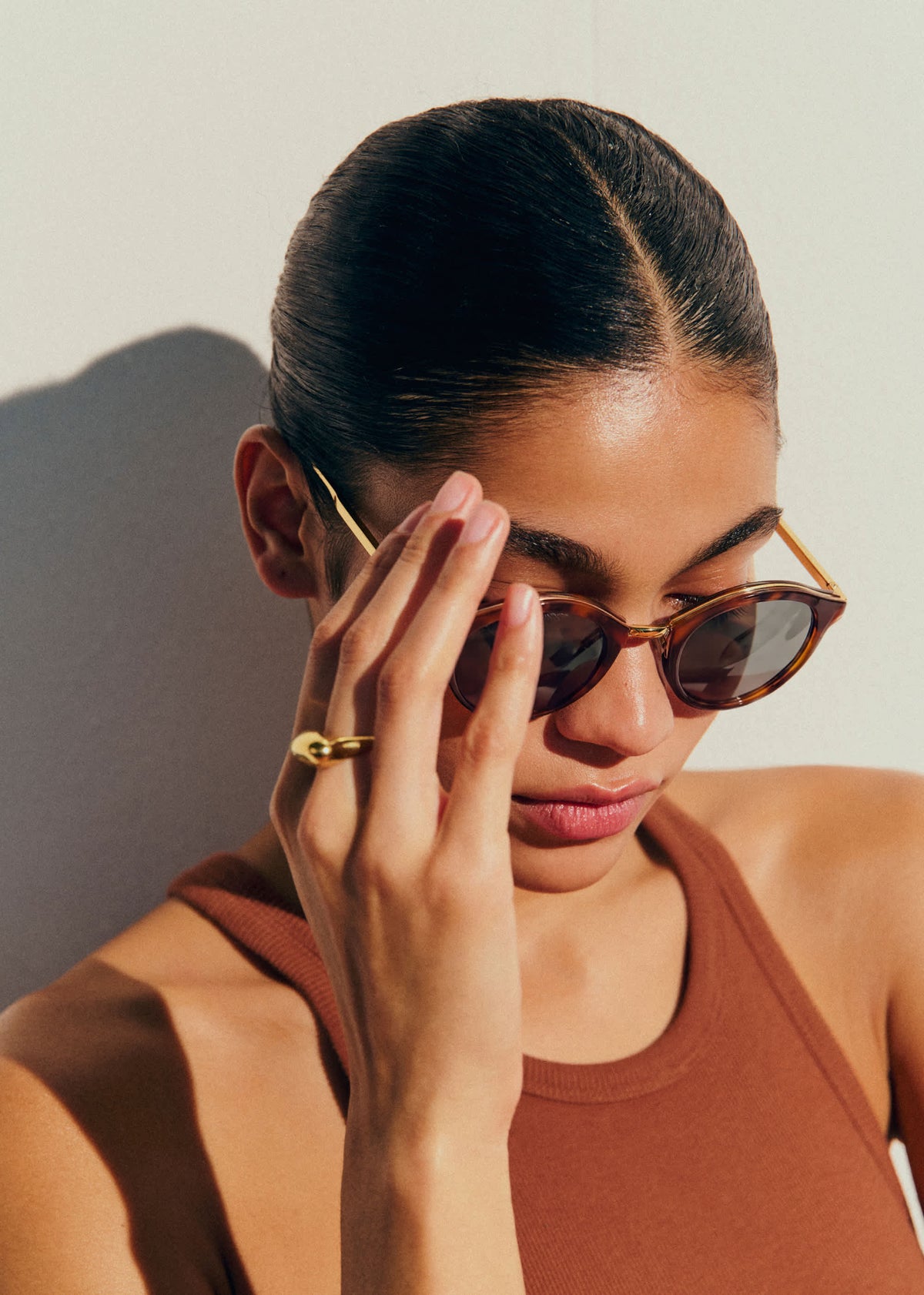 Lunettes de soleil Bonnie - Ecailles et Doré