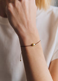 Bracelet Cléo - Chocolat - Lettre L