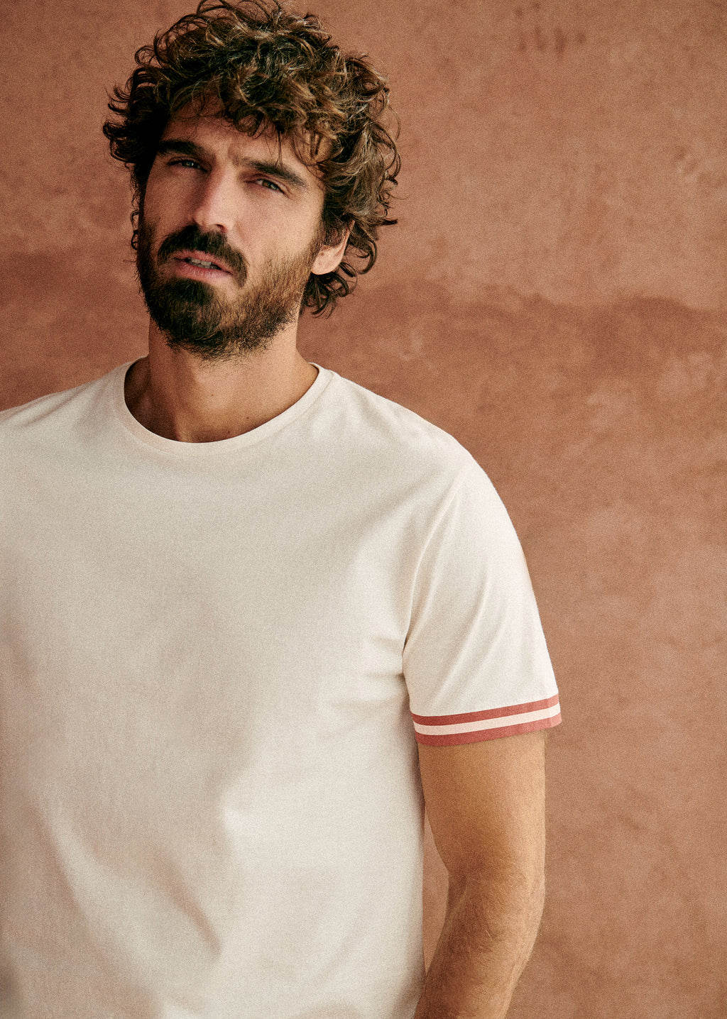 T-Shirt Lucio - Écru Rayures Rose
