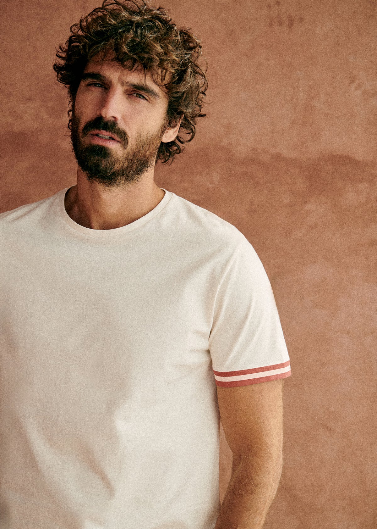 T-Shirt Lucio - Écru Rayures Rose