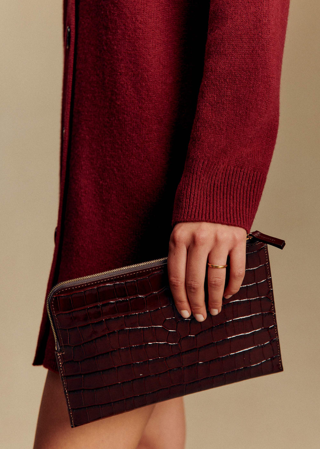 Pochette Serena - Choco Croco