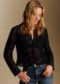 Chemise Alwane - Guipure Unie Noir