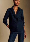 Chemise Chlo - Broderie unie marine
