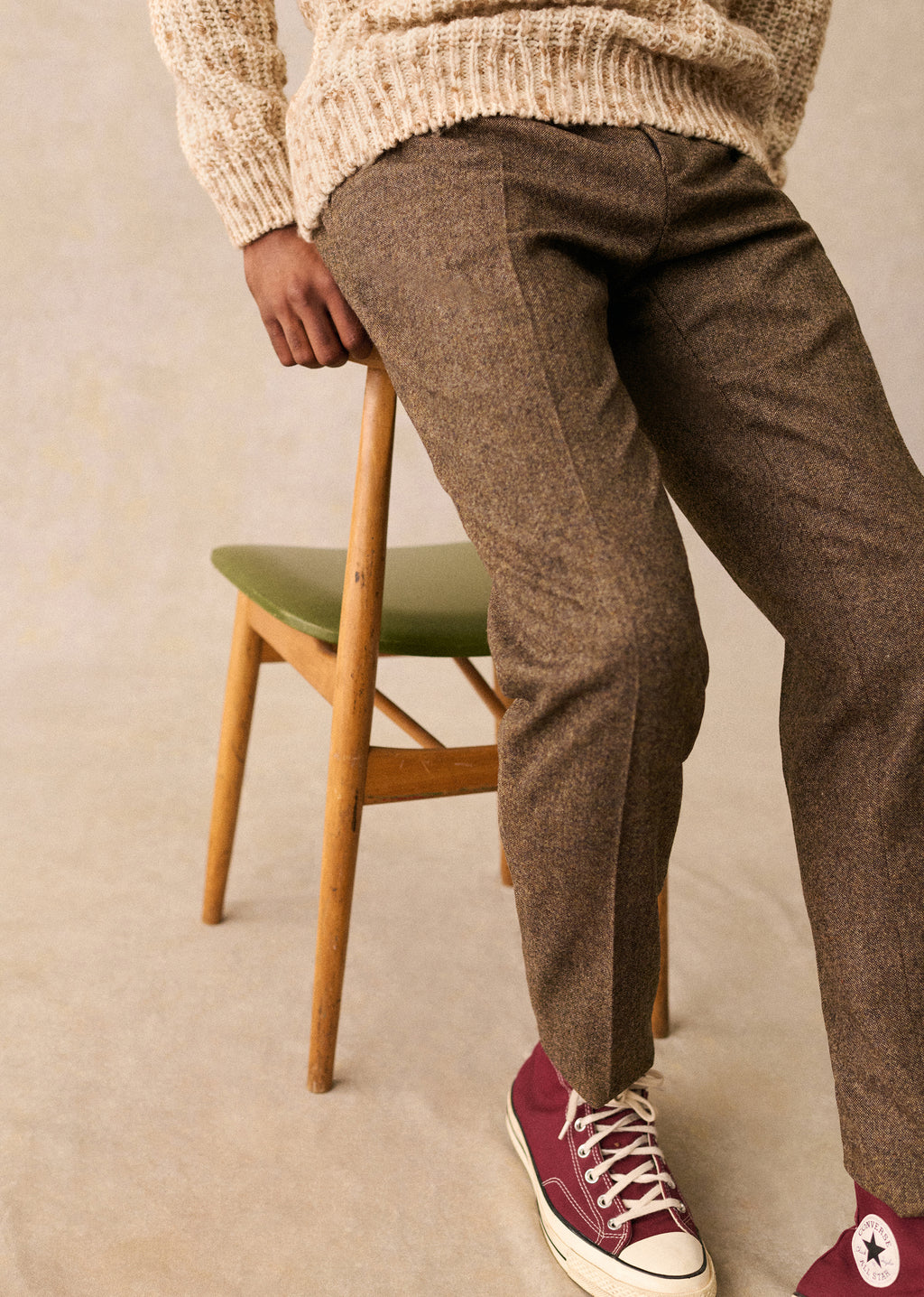 Pantalon Carl - Tweed Marron