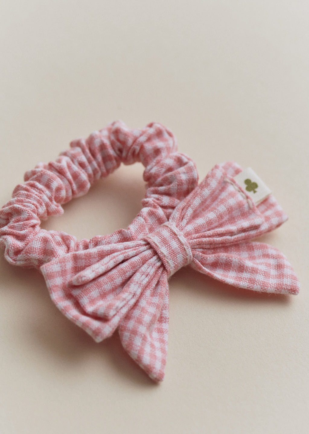 Lot de 2 Chouchou Noeud - Vichy Rose