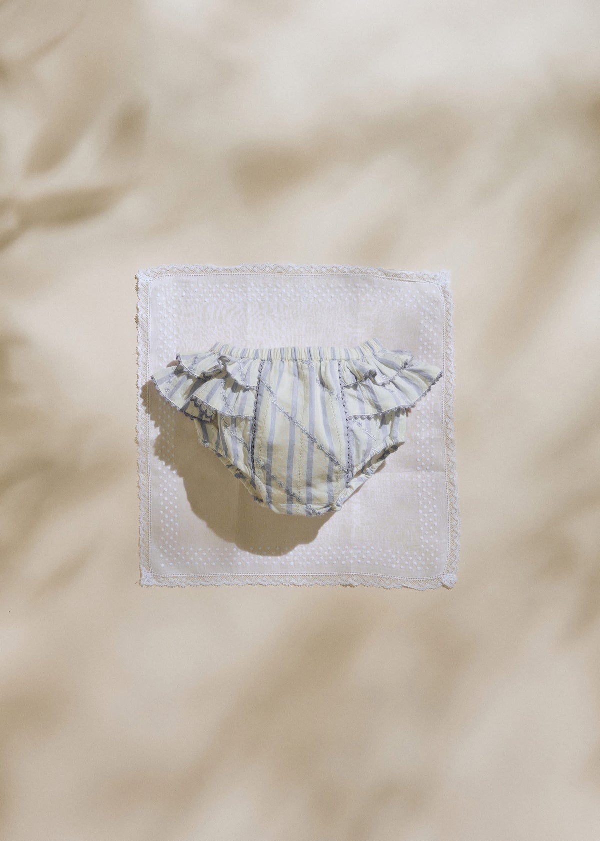 Bloomer Clélia - Rayures Lavande Broderie