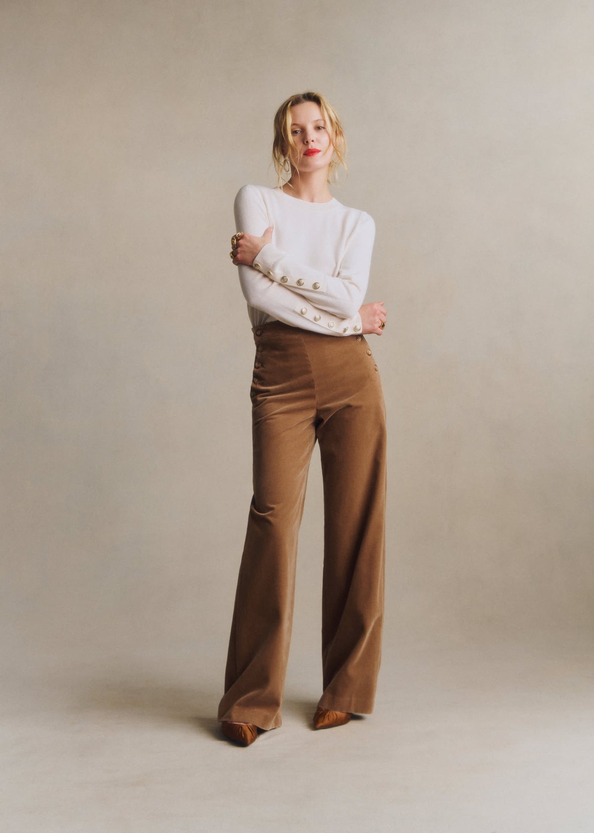 Pantalon Marino - Beige Foncé