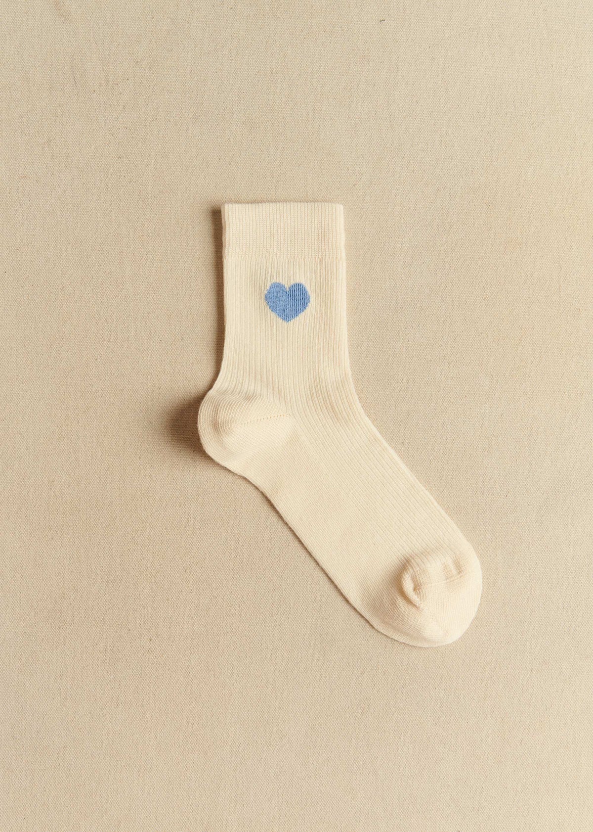 Chaussettes Coeur - Bleu Vintage