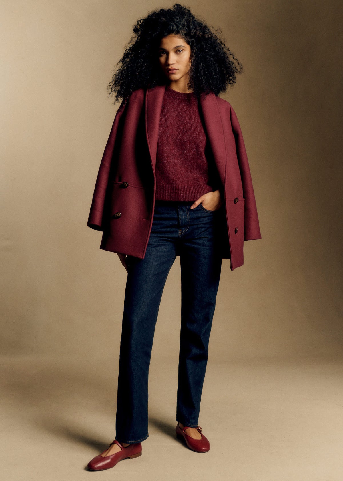 Manteau James - Bordeaux Foncé