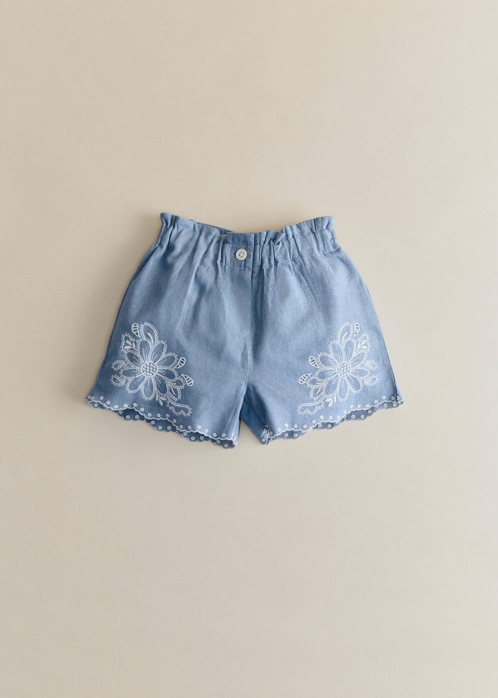 Short Ophélia - Bleu Vintage / Broderie Aurélia