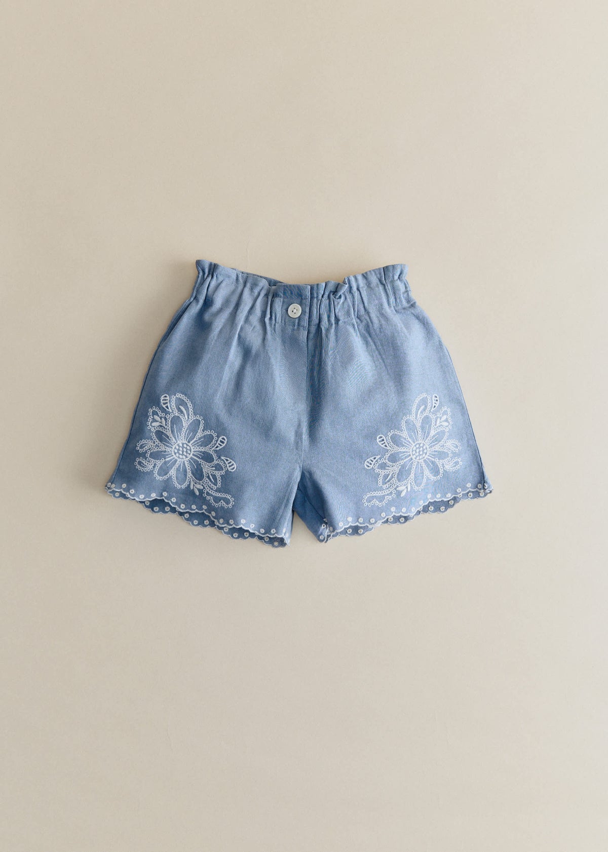 Short Ophélia - Bleu Vintage / Broderie Aurélia
