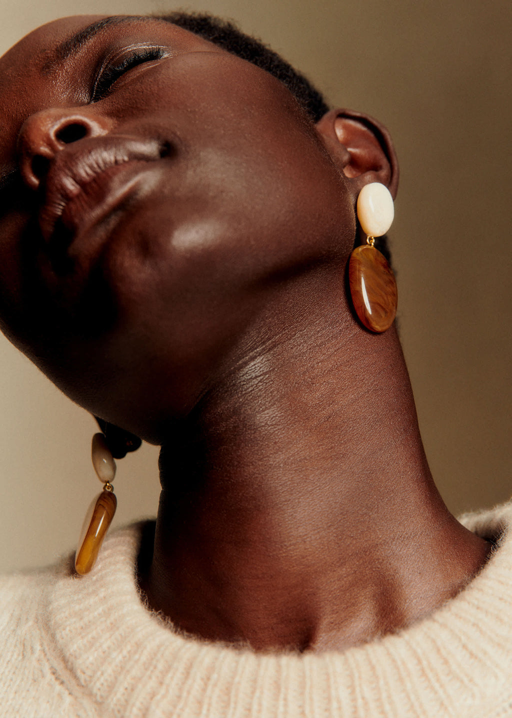 Boucles d'oreilles Carla - Ecru Multi