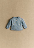 Sweat-Shirt Lulu - Bleu vintage / Broderie Altea