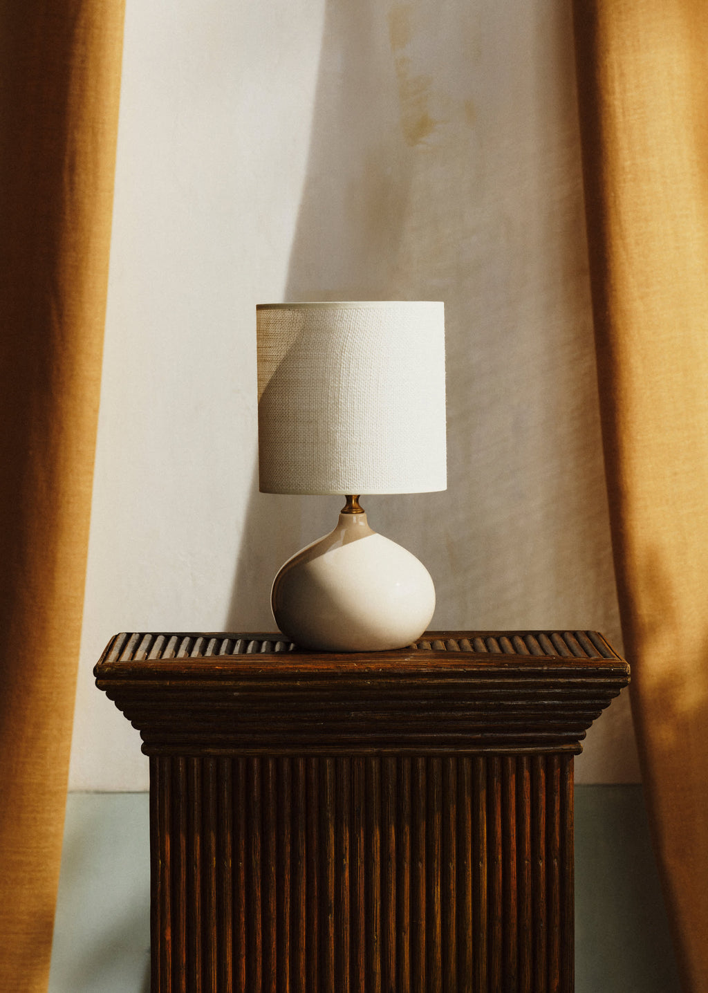 Lampe Banjo petit modèle - Écru - Abat-jour Dolce - Jute Écru