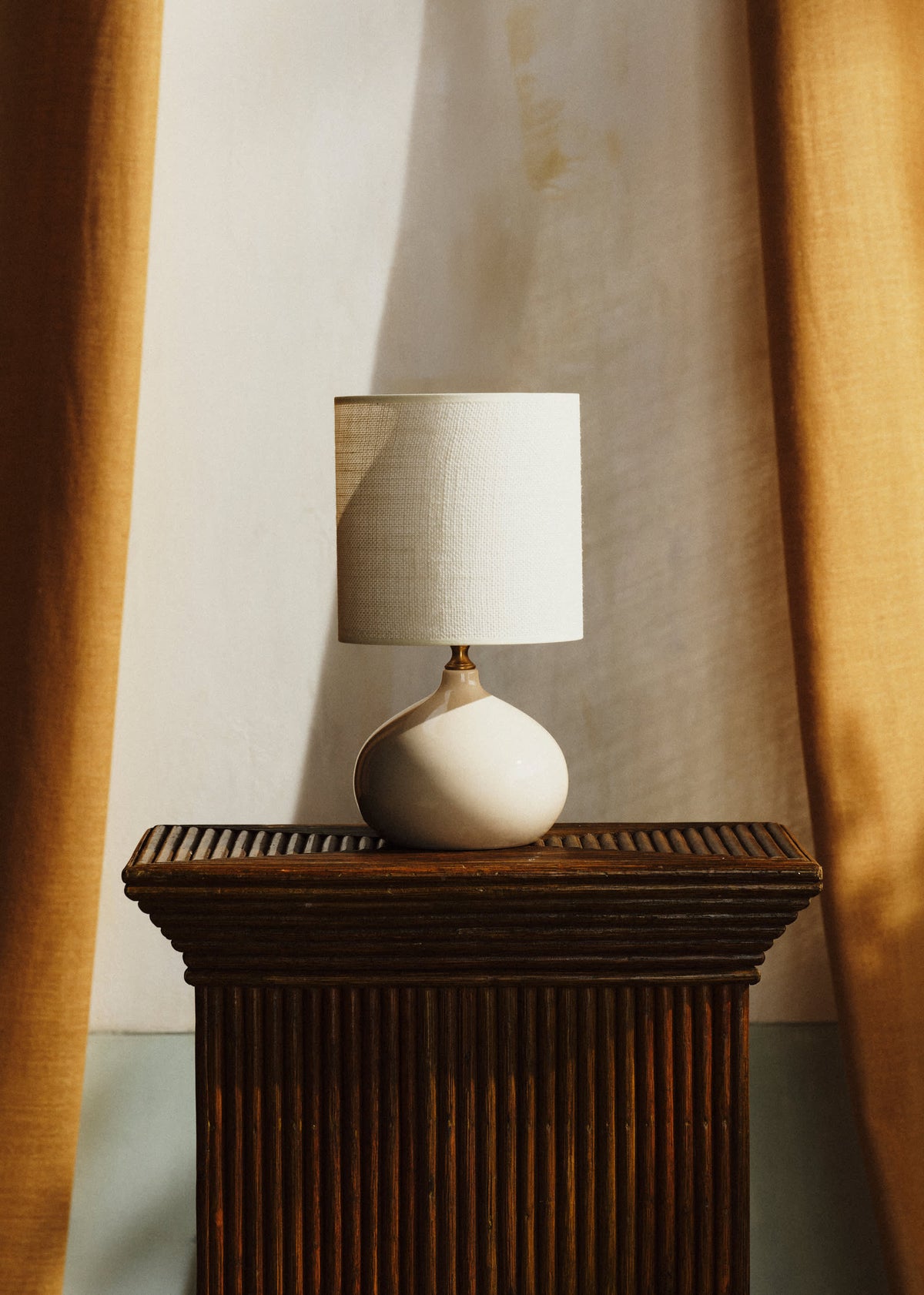 Lampe Banjo petit modèle - Écru - Abat-jour Dolce - Jute Écru