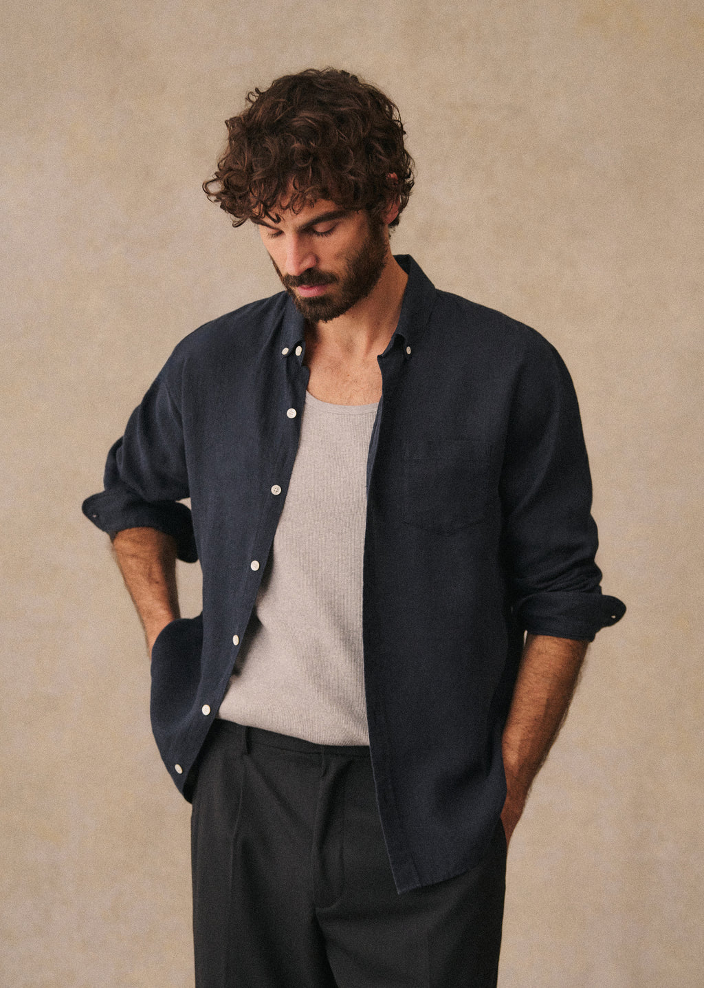 Chemise Charlie Lin - Marine