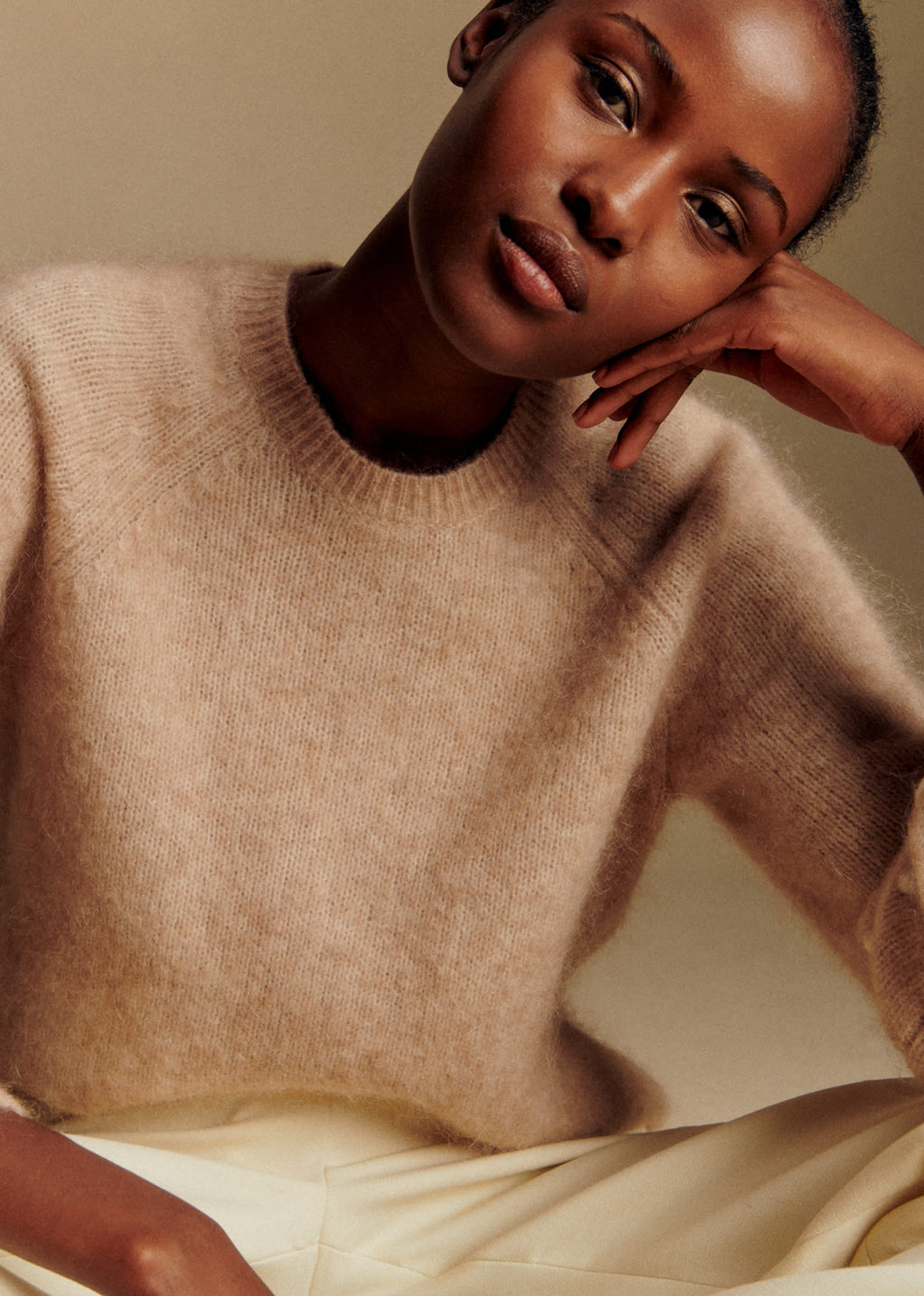 Pull Mélanie - Beige Chiné / Écru