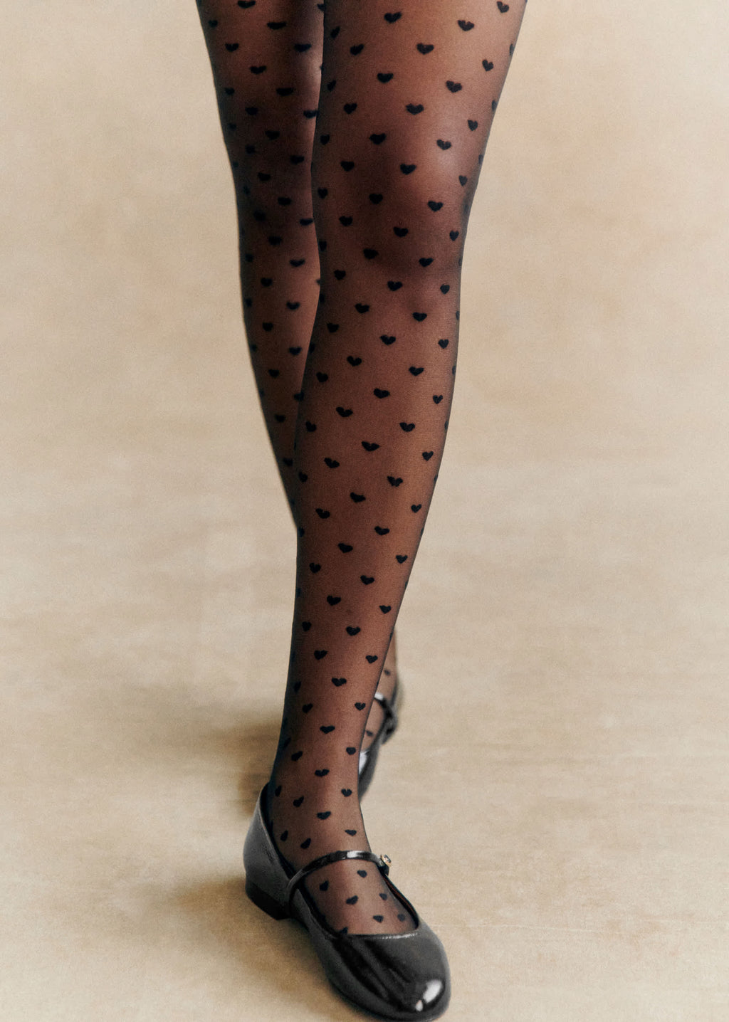 Collants Petit Coeur - Noir