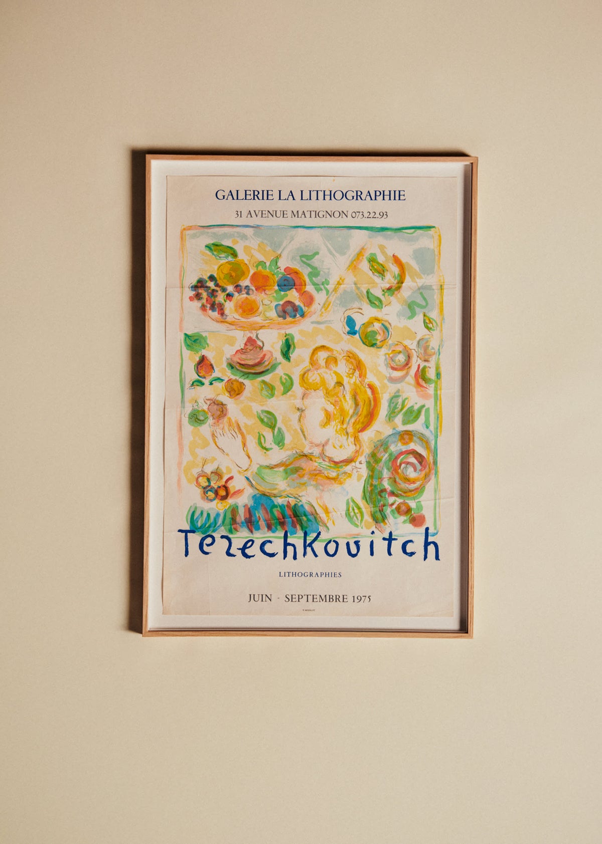 Affiche Galerie La Lithographie, Tezechkovitch, 1975 - 56,5 x 82 cm