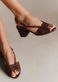 Sandales Alma - Chocolat Lisse Tressé