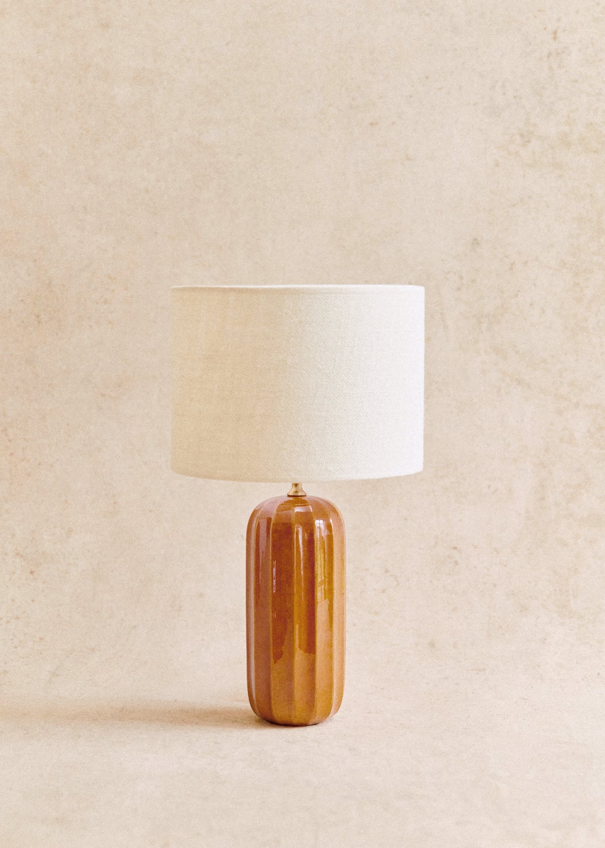 Lampe Traviata - Caramel - Abat-jour Dolce - Jute Écru
