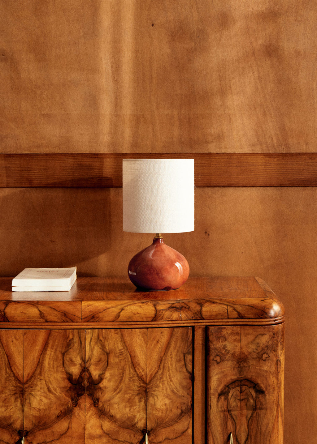 Lampe Banjo petit modèle - Rouille - Abat-jour Dolce - Jute Écru