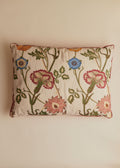 Coussin vintage velours blush - Très grand modèle - Imprimé Chrysanthèmes