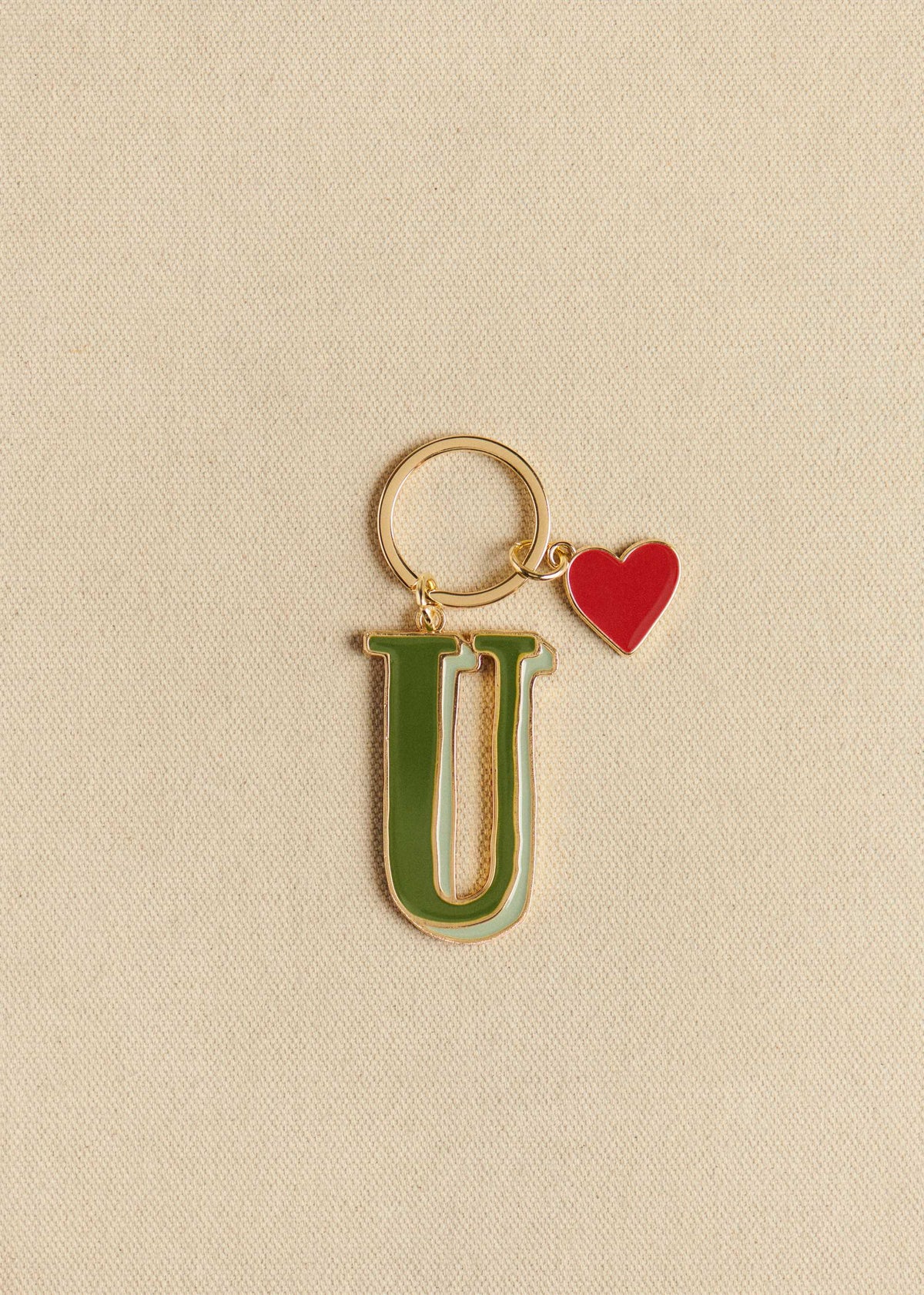 Porte-Clé Abécédaire - Lettre U - Vert