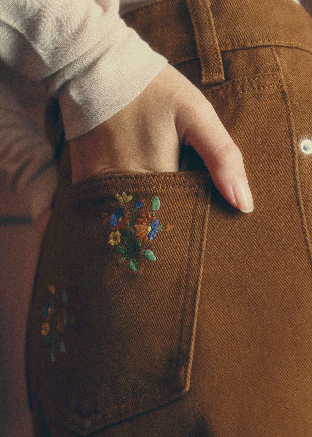 Pantalon Le Wide Leg - Sézane x Antoinette Poisson - Caramel