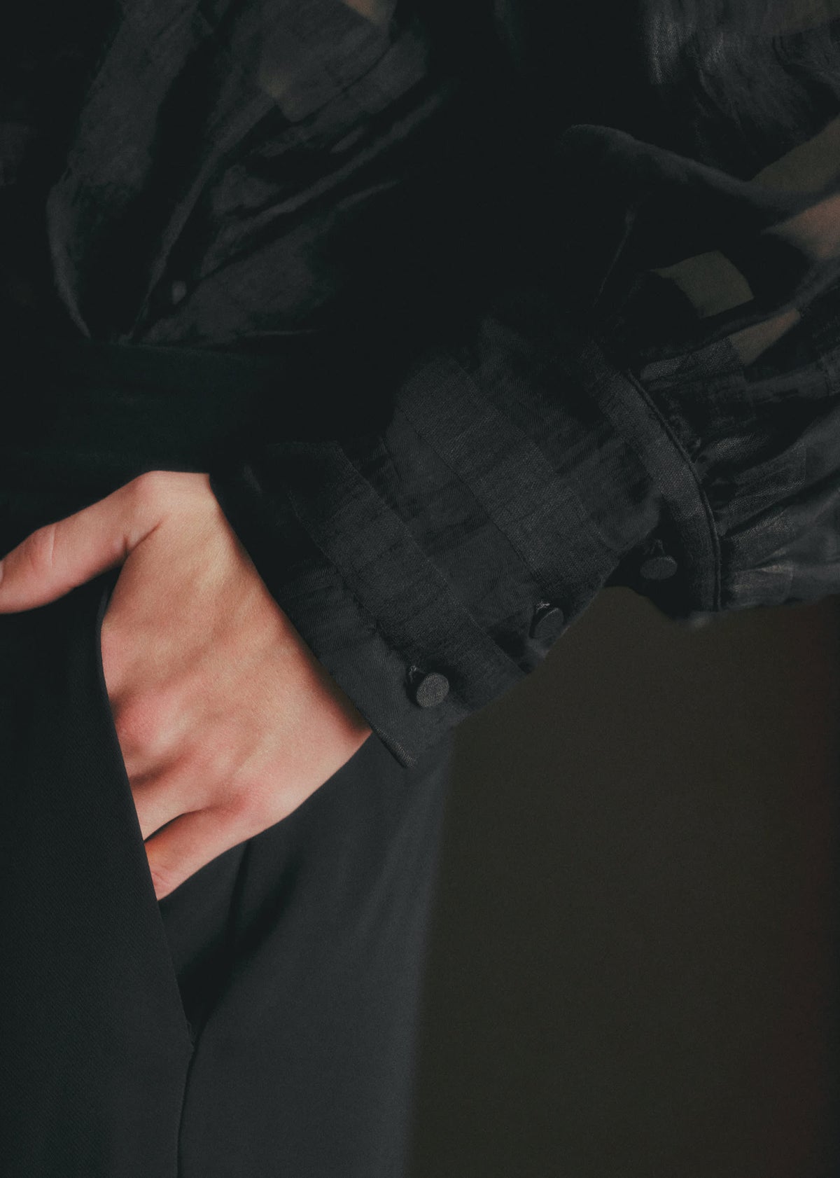 Chemise Hillis - Rayures Transparentes Noir
