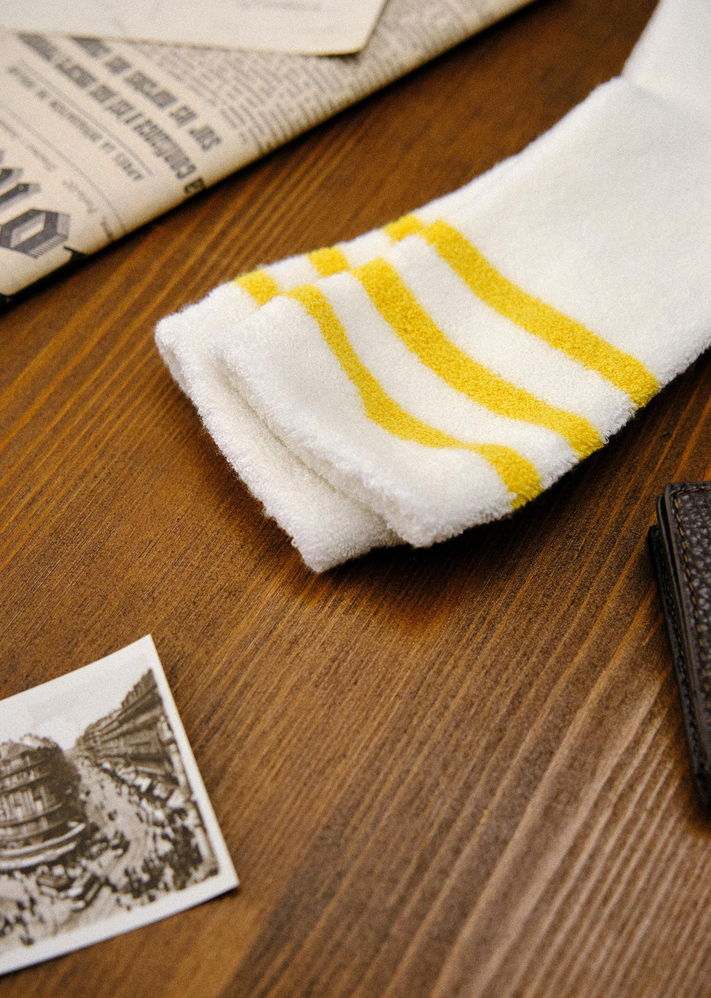 Chaussettes Eliot - Écru / Jaune