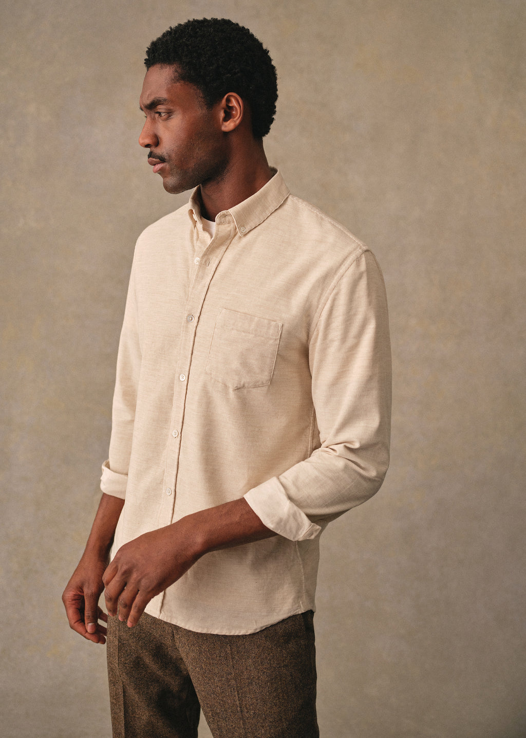 Chemise Charlie Velours - Beige Chiné