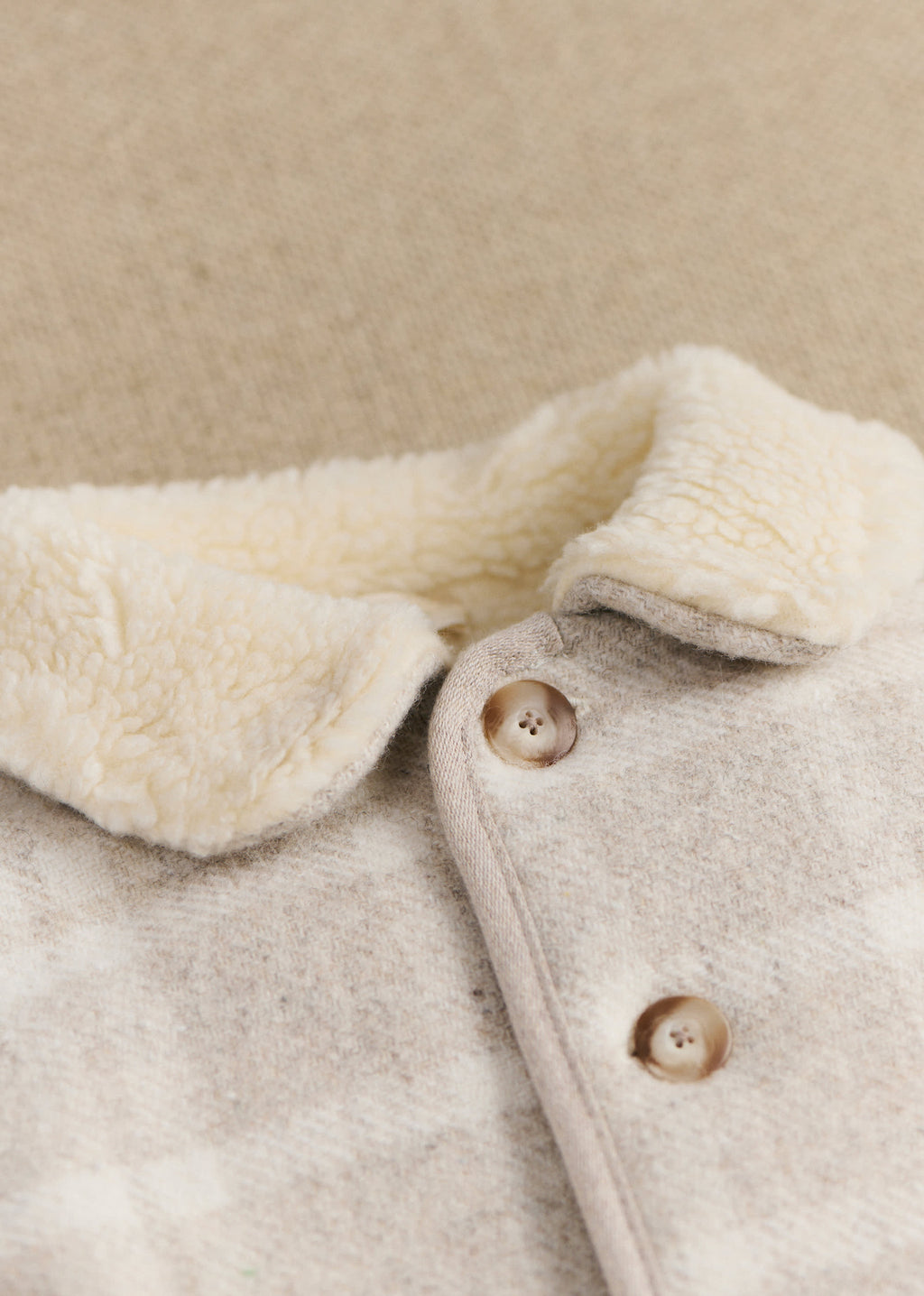 Manteau Abel - Carreaux Beige Écru