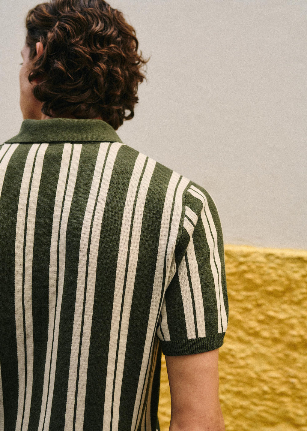 Polo Maille Marius - Vert / Écru