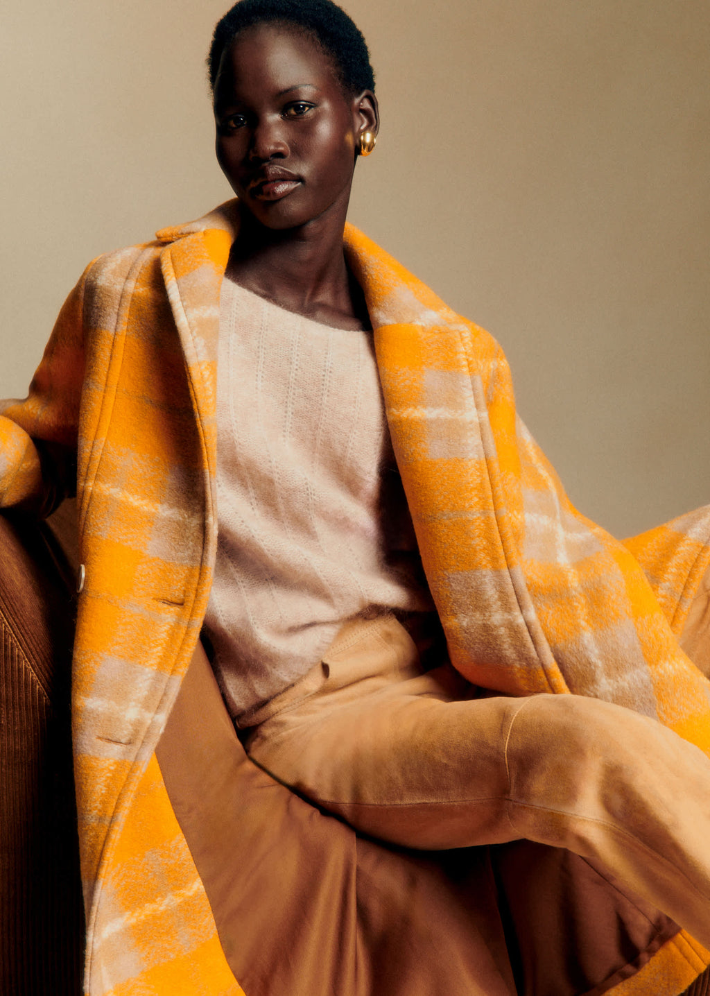 Manteau Viktor - Carreaux Jaune - Création Solidaire