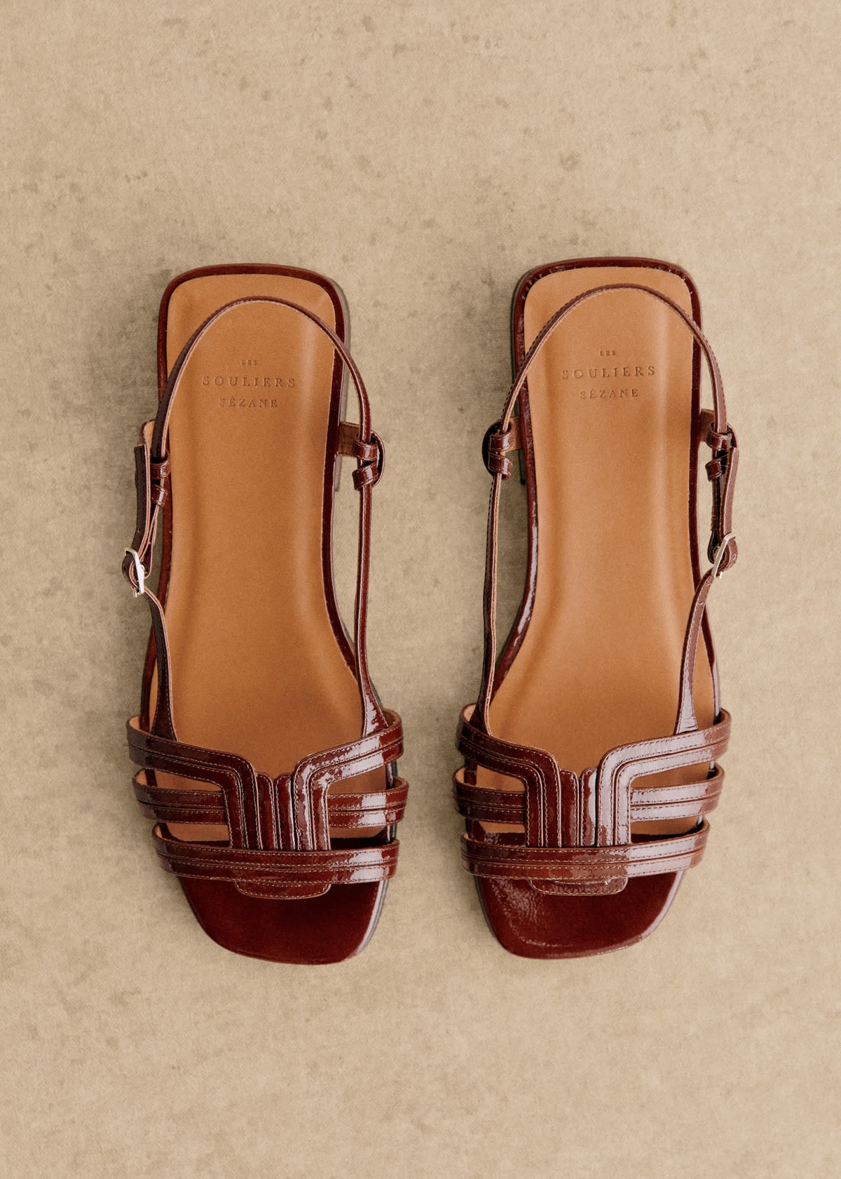 Sandales Low Josepha - Acajou Vernis