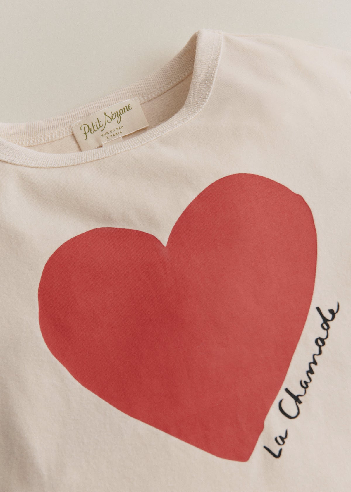 T-Shirt La Chamade - Crème / Rouge