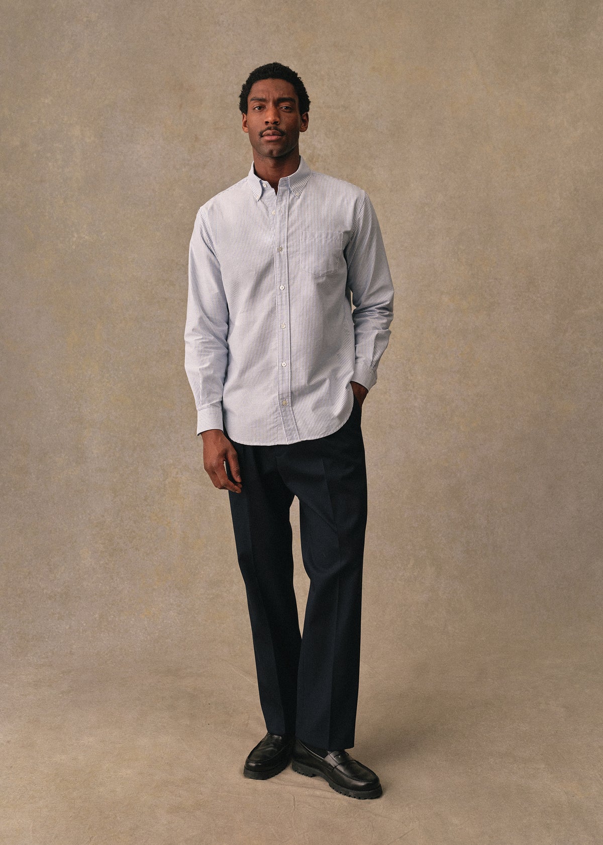 Chemise Charlie Oxford - Rayures Bleues