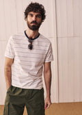 T-Shirt Samy - Blanc Rayures Fines Noires