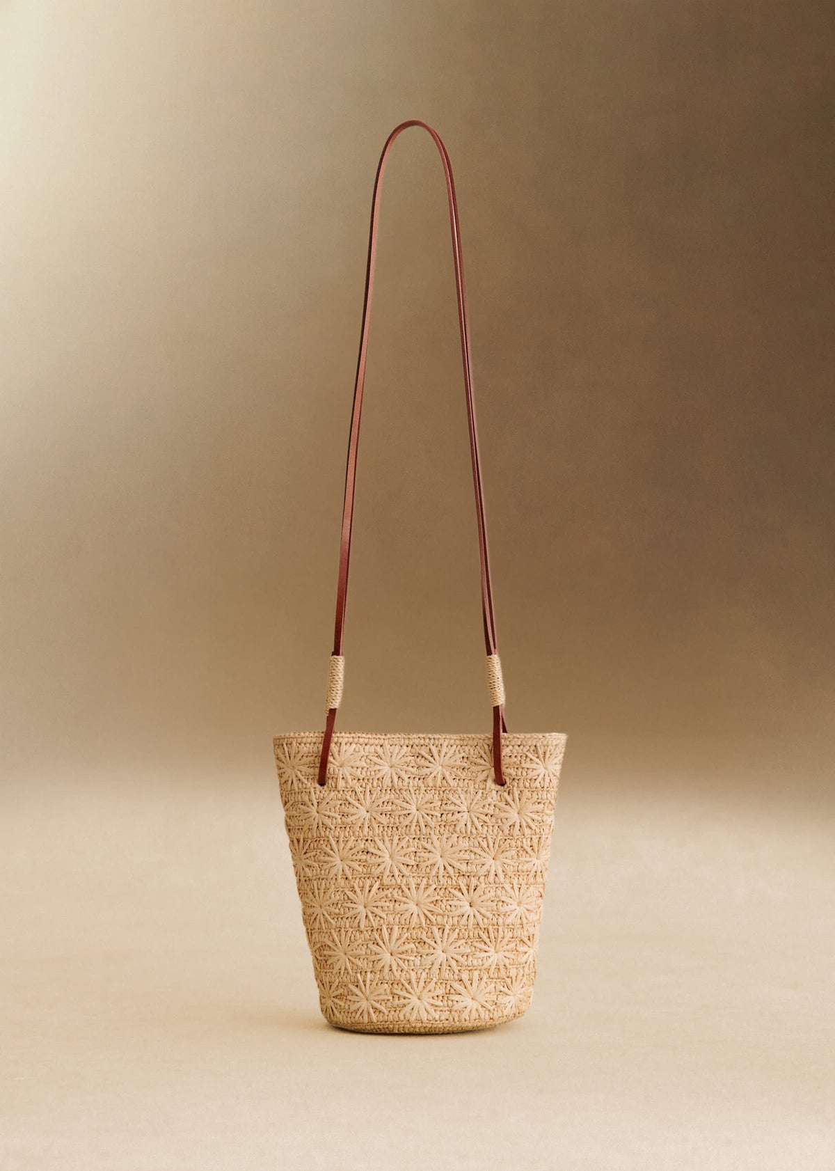 Panier Rosie - Raphia Naturel Broderie