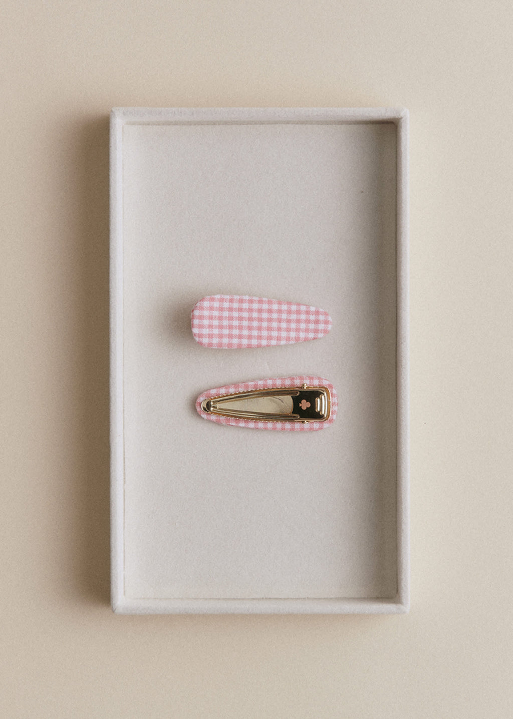 Lot de 2 barrettes - Vichy Rose