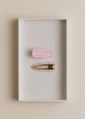 Lot de 2 barrettes - Vichy Rose