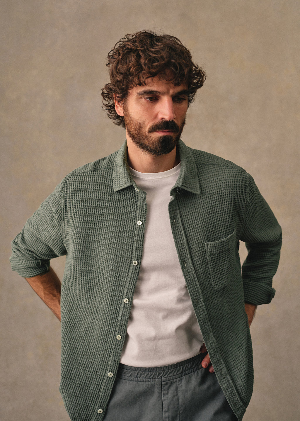 Chemise Lars Gaufrée - Vert Sauge