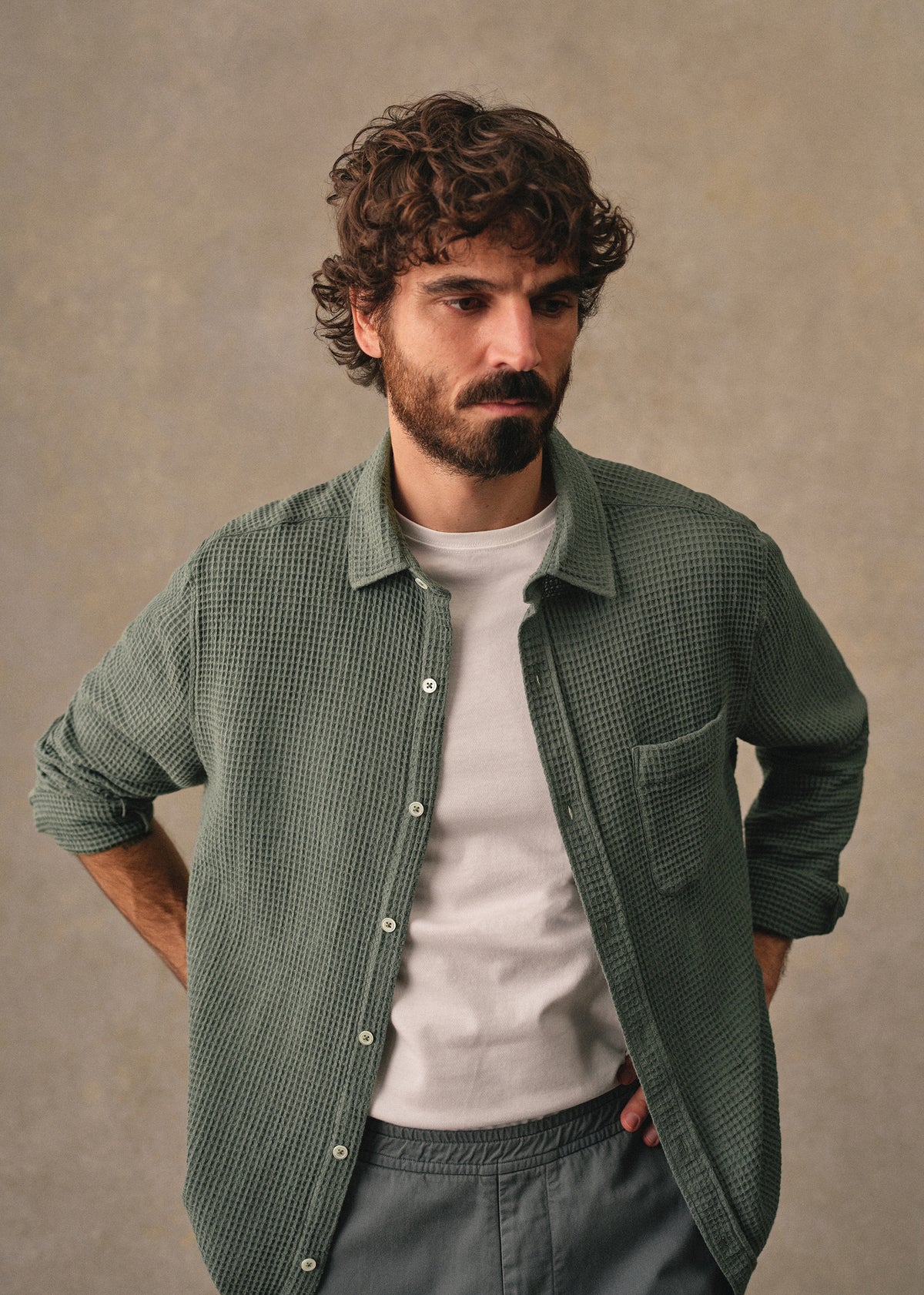 Chemise Lars Gaufrée - Vert Sauge
