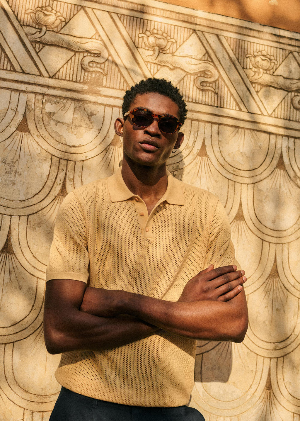 Polo Maille Devan - Jaune Pastel