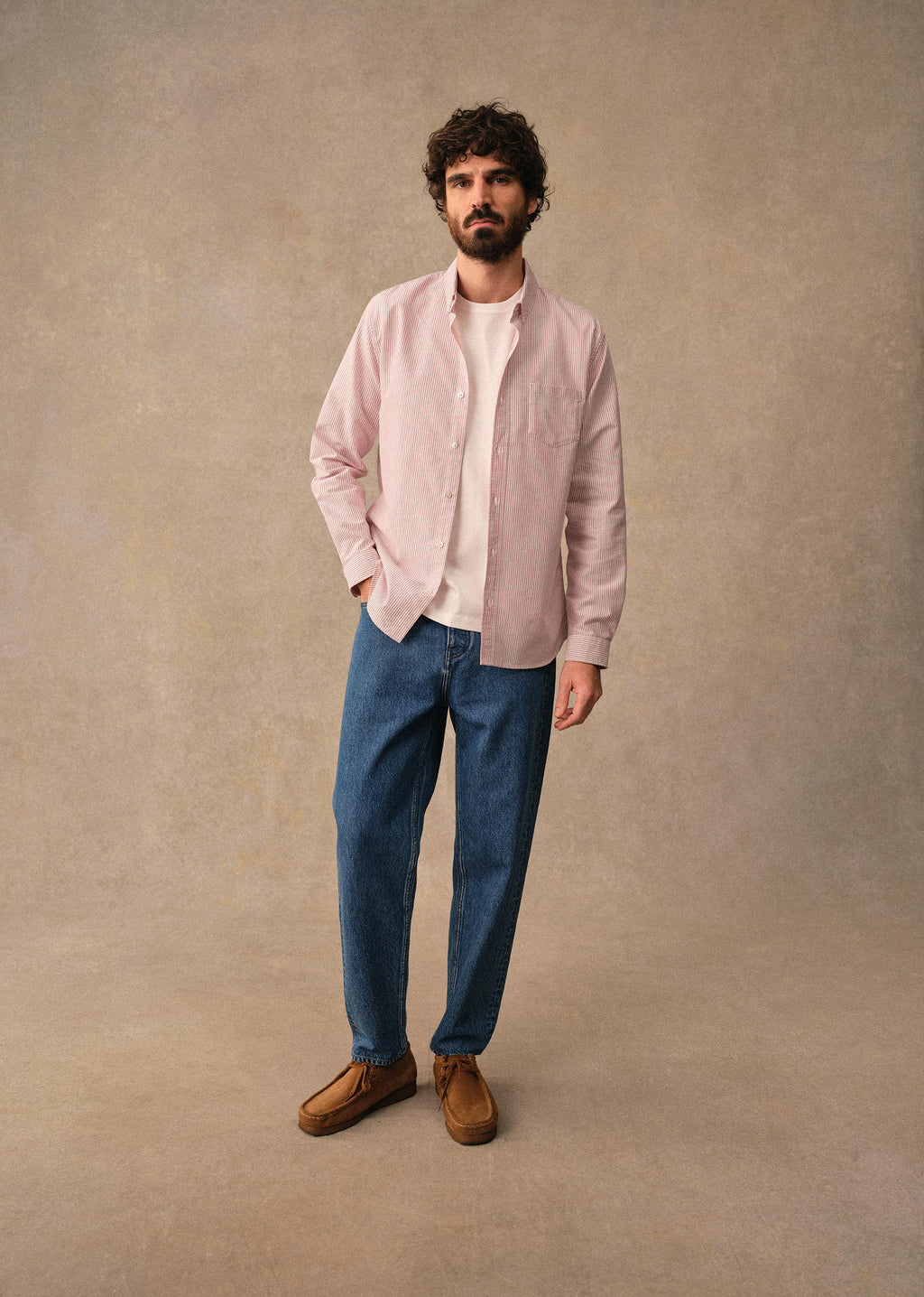 Chemise Charlie Oxford - Rayures Rouge / Blanc
