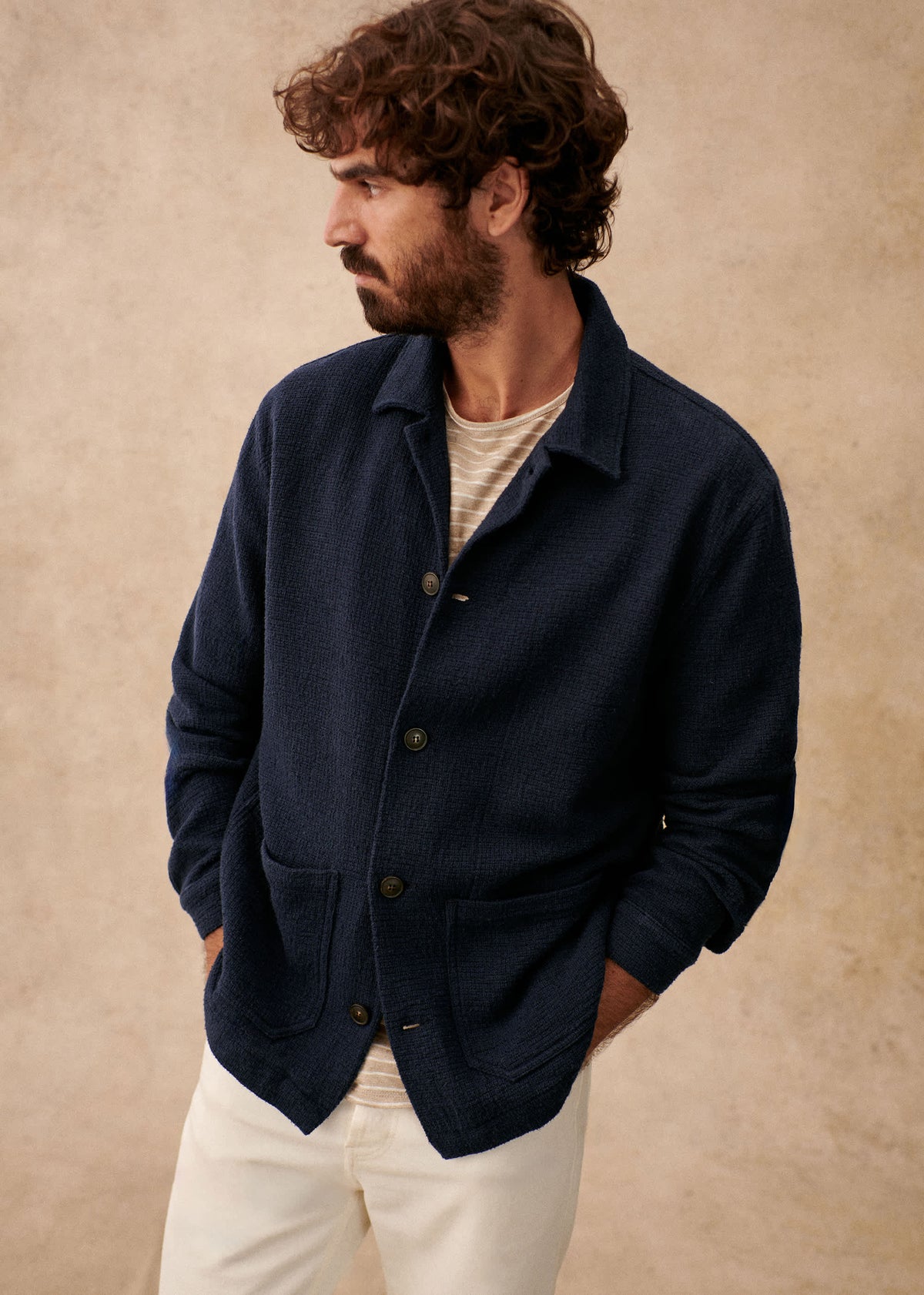 Veste Irwin - Marine texturé