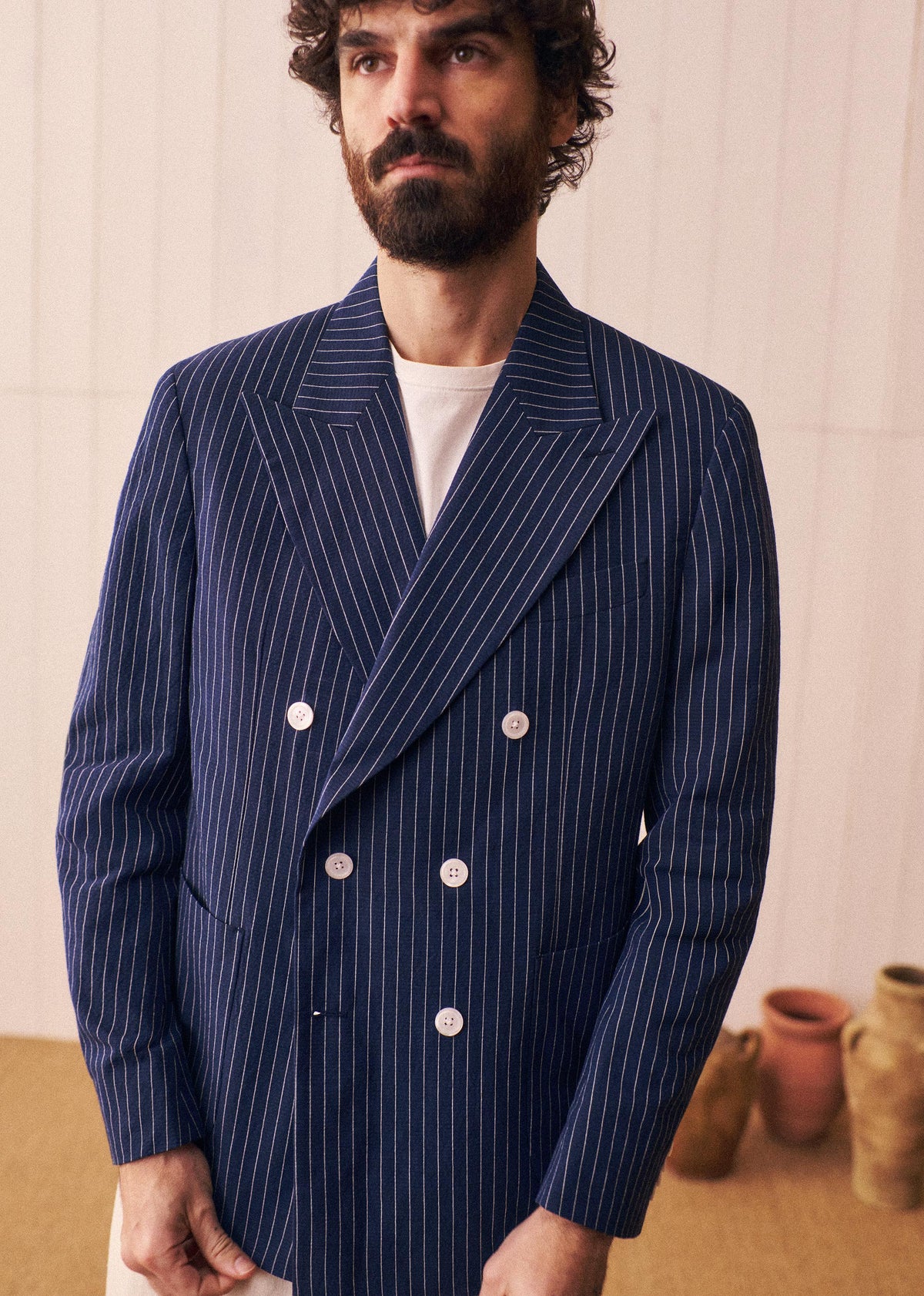 Veste Hampton - Marine Rayures Blanches